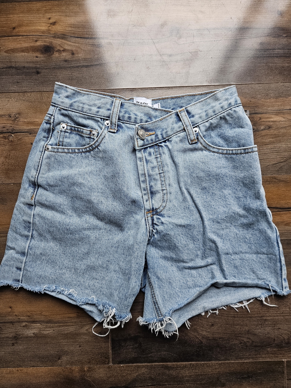 Princess Polly Light Blue Denim Shorts - Picture 1 of 3